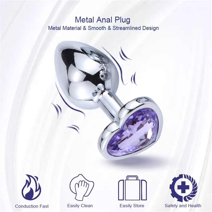 Mini Sexy Jelly Color Metal Anal Plug